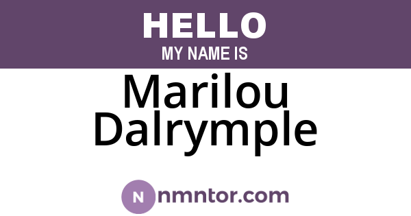 Marilou Dalrymple