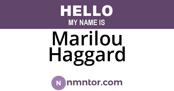 Marilou Haggard
