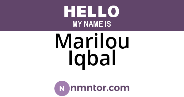 Marilou Iqbal