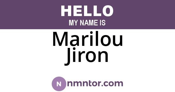 Marilou Jiron