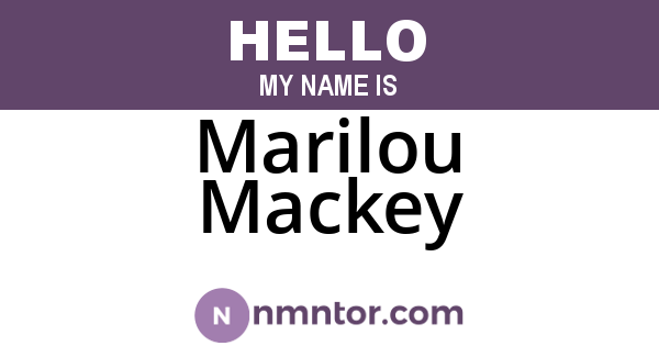 Marilou Mackey