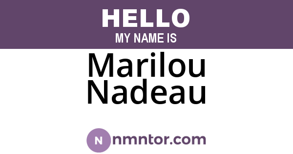 Marilou Nadeau