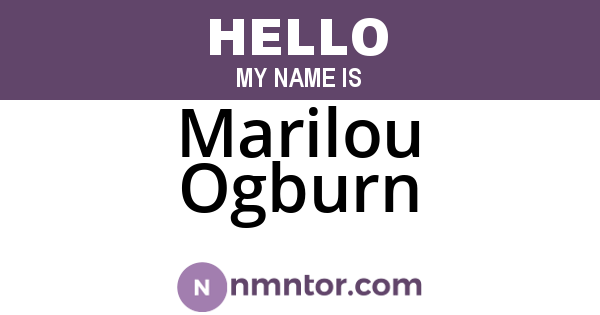 Marilou Ogburn