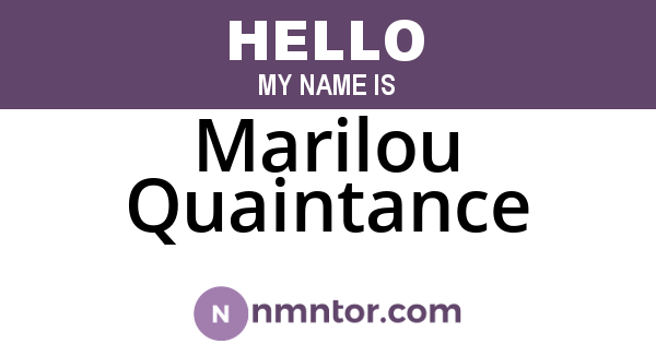 Marilou Quaintance