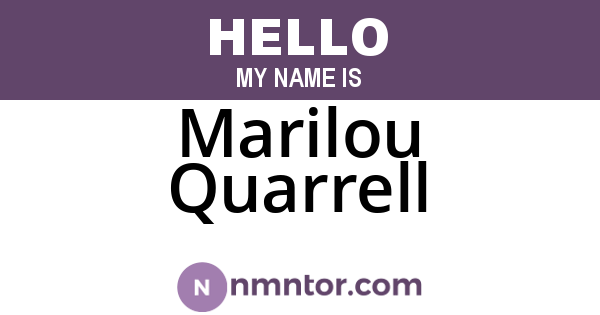 Marilou Quarrell