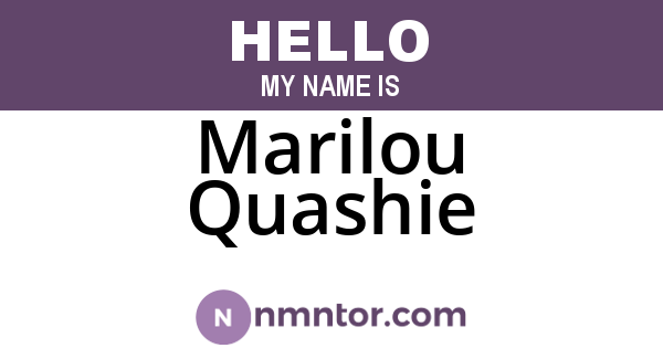 Marilou Quashie