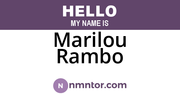 Marilou Rambo