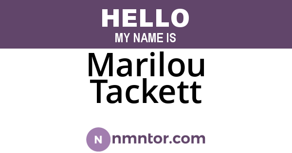 Marilou Tackett