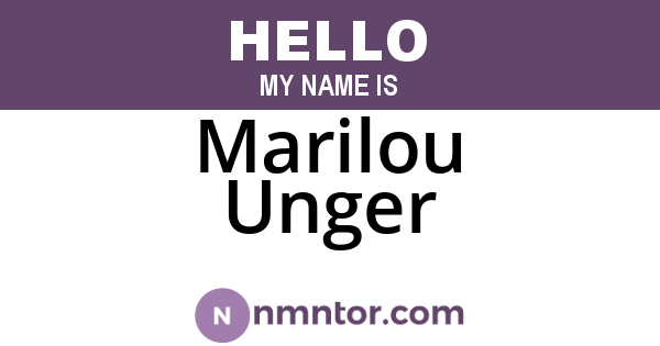 Marilou Unger