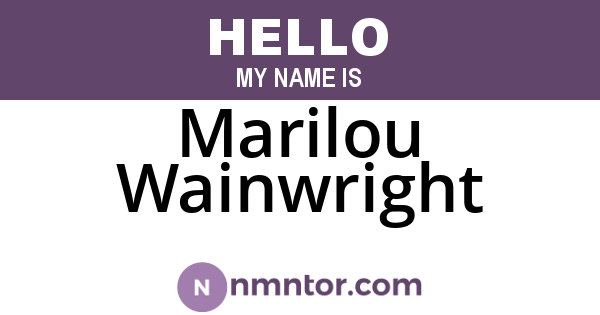 Marilou Wainwright