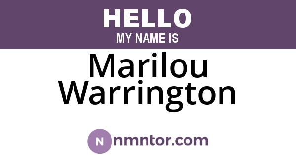 Marilou Warrington