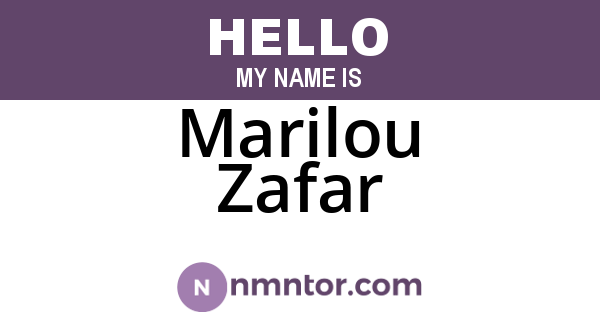 Marilou Zafar