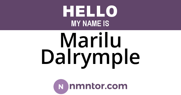 Marilu Dalrymple