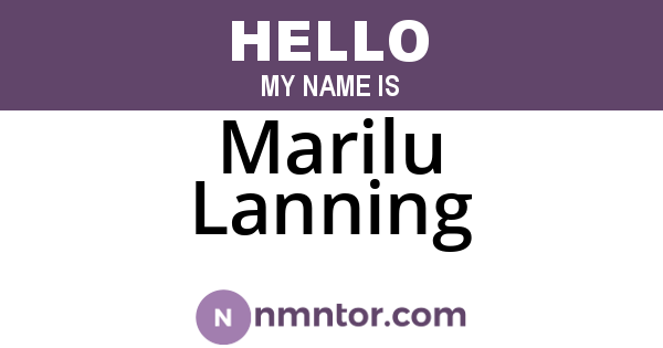 Marilu Lanning