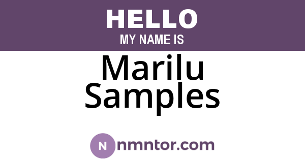 Marilu Samples