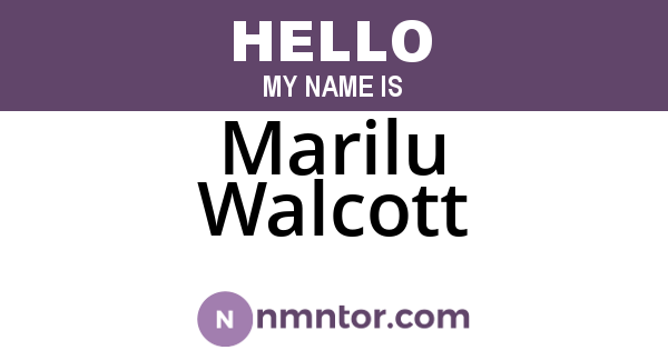 Marilu Walcott