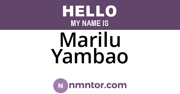 Marilu Yambao