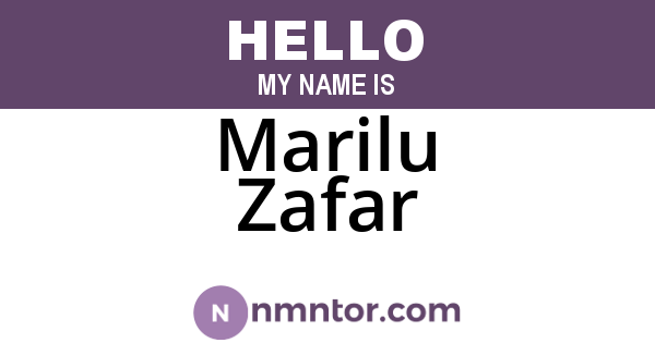Marilu Zafar