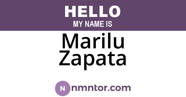 Marilu Zapata