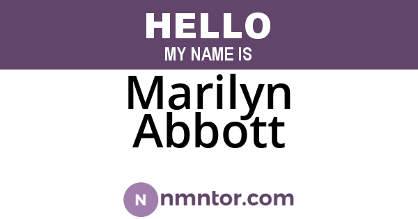 Marilyn Abbott