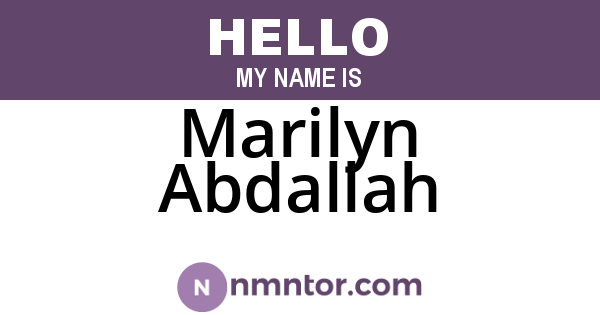 Marilyn Abdallah