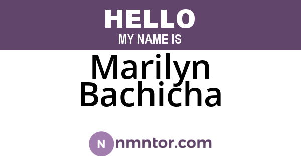 Marilyn Bachicha