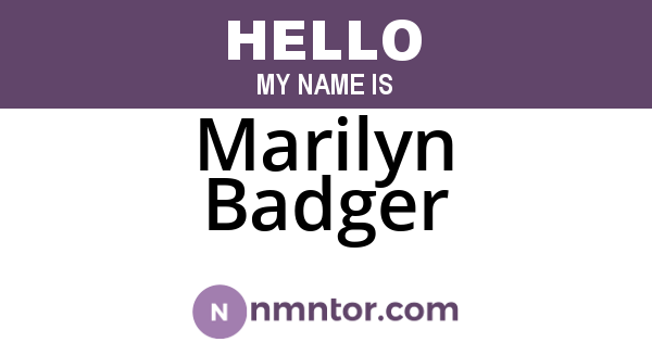 Marilyn Badger