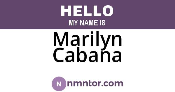 Marilyn Cabana