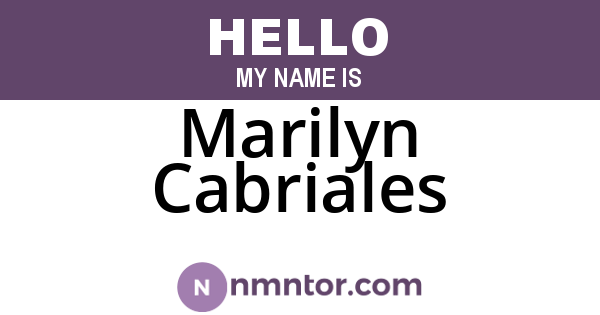 Marilyn Cabriales