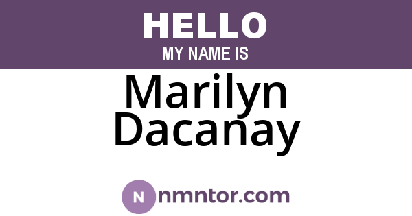 Marilyn Dacanay