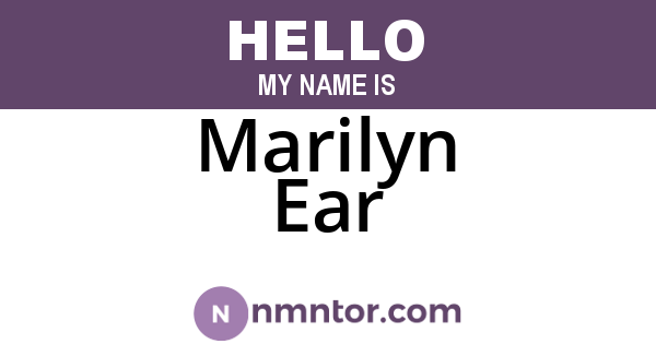 Marilyn Ear