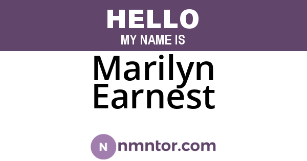 Marilyn Earnest