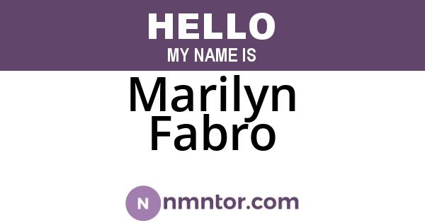 Marilyn Fabro