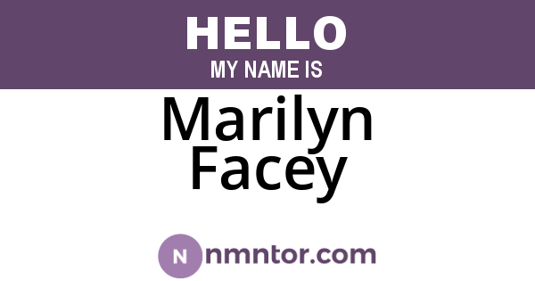 Marilyn Facey