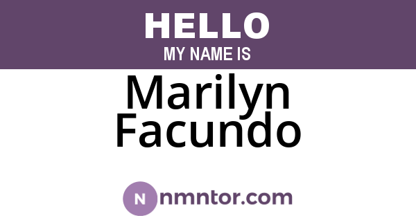 Marilyn Facundo