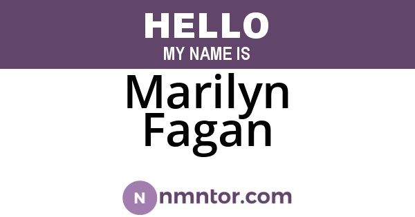 Marilyn Fagan