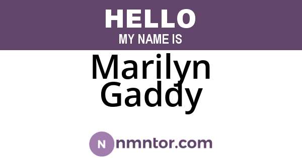 Marilyn Gaddy
