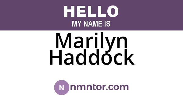 Marilyn Haddock