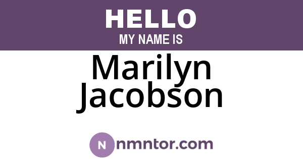 Marilyn Jacobson