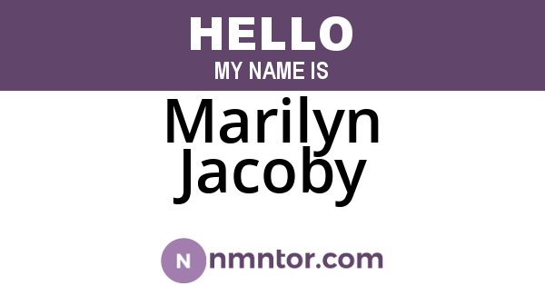 Marilyn Jacoby