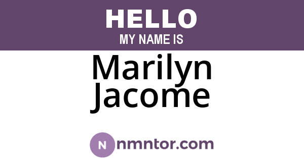 Marilyn Jacome