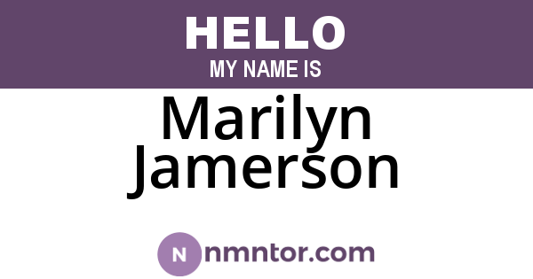 Marilyn Jamerson