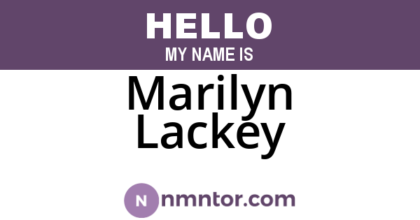 Marilyn Lackey