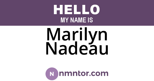 Marilyn Nadeau