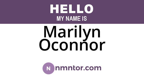 Marilyn Oconnor