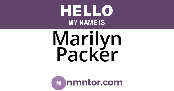 Marilyn Packer
