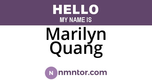 Marilyn Quang