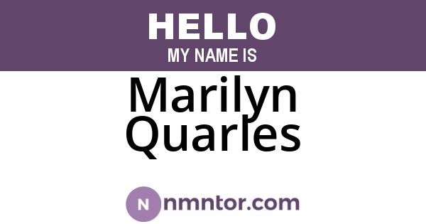 Marilyn Quarles