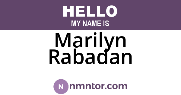 Marilyn Rabadan