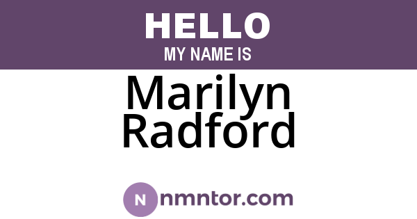 Marilyn Radford